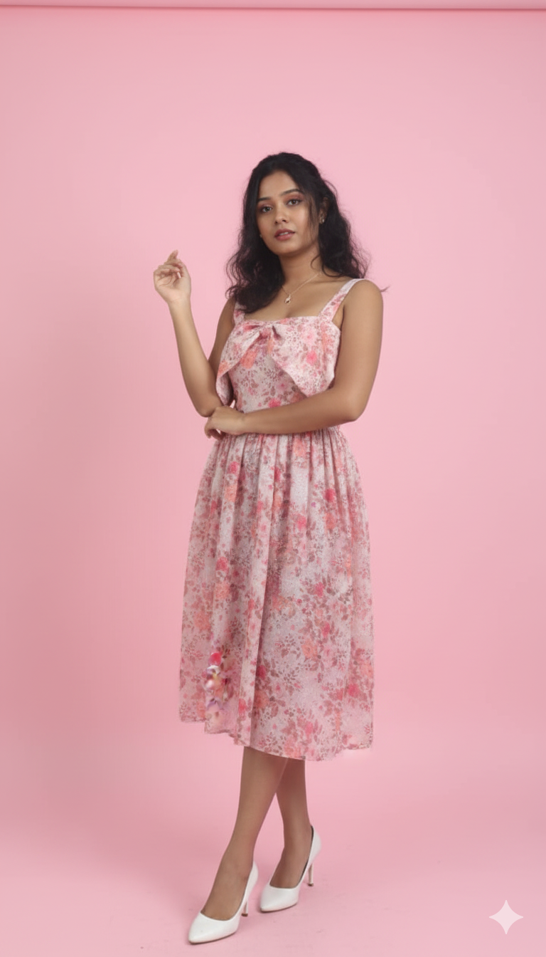 pink fairy tale maxi dress